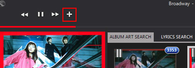 +をクリックしてアートワークをiTunesに登録する
