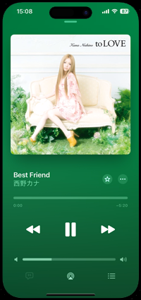 iPhoneでプレイリストの曲を切れ目なく再生する