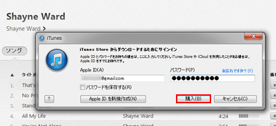 Appel IDのパスワードを入力する