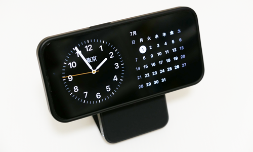 iPhoneをスタンバイモードにして時計を常に表示する