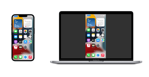 iPhoneの画面をMac上に映す