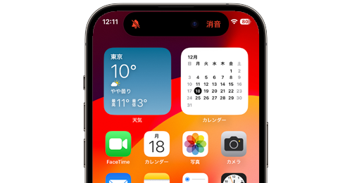 iPhoneを消音モードにする