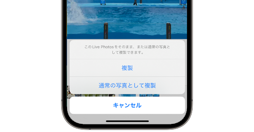 iPhoneの「ライブフォト」を通常の写真として切り出し・保存する