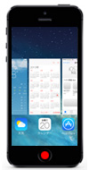 iPhoneでマルチタスク画面を表示する