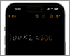 iPhoneの「計算機(電卓)」アプリで手書き計算する