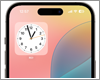 iPhoneのホーム画面で時計を大きく表示する