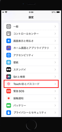 Touch IDとパスワード