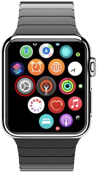 Apple Watchで設定アプリを起動する