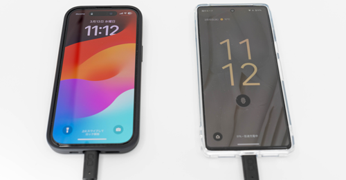 USB-C(USB Type-C)搭載iPhoneで別のiPhoneを充電する