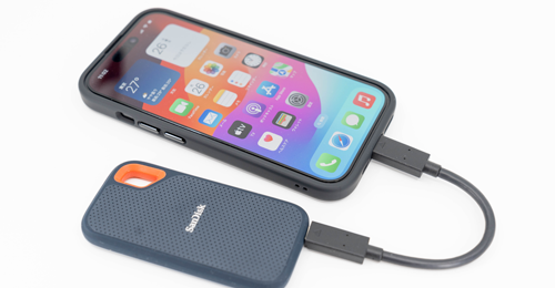 USB-C搭載iPhoneに外部ストレージ(USBメモリ/SSD)を接続する