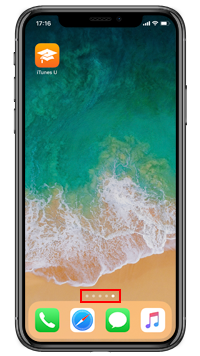 iPhone X/XS/XR/11の2ページ目以降のホーム画面から素早く1ページ目に戻る