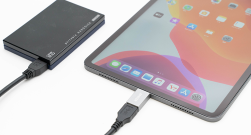 iPadの写真・動画をUSBメモリや外付けHDD/SSDにコピーする